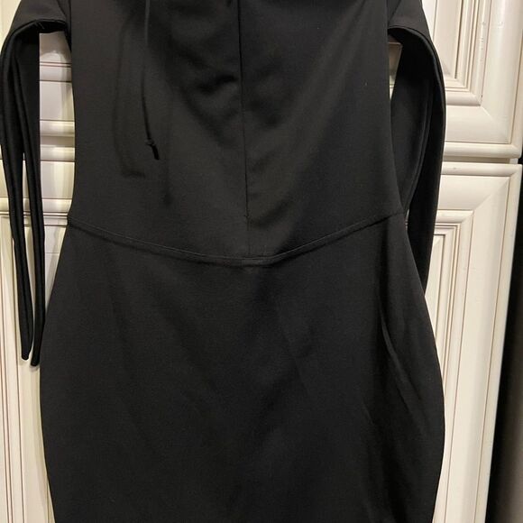 Missguided lace up black & suede  mini dress M - Picture 7 of 9